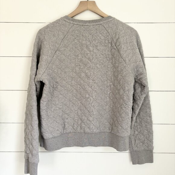 Patagonia grey quilted crew neck sweatshirt top Size Medium - Picture 3 of 3